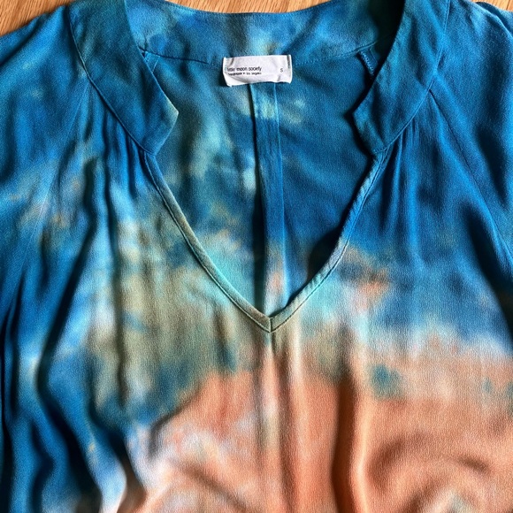 Blue and Orange Tie-Dye Cover-up Dress size S - Picture 3 of 7